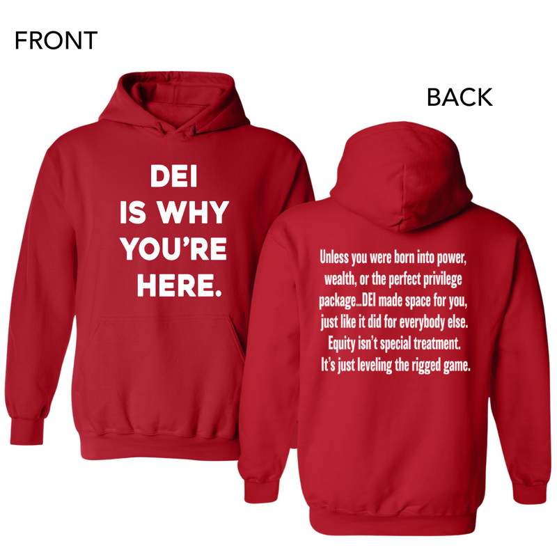 DEI Is Why You're Here.| Hoodie