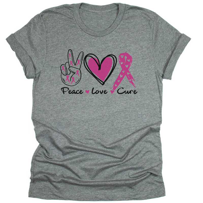 Peace, Love, Cure | Breast Cancer Awareness
