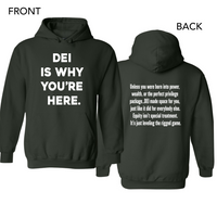 DEI Is Why You're Here.| Hoodie